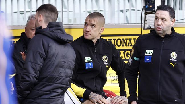 Richmond star Dustin Martin could miss another two weeks with injury. Picture: Darrian Traynor/Getty Images