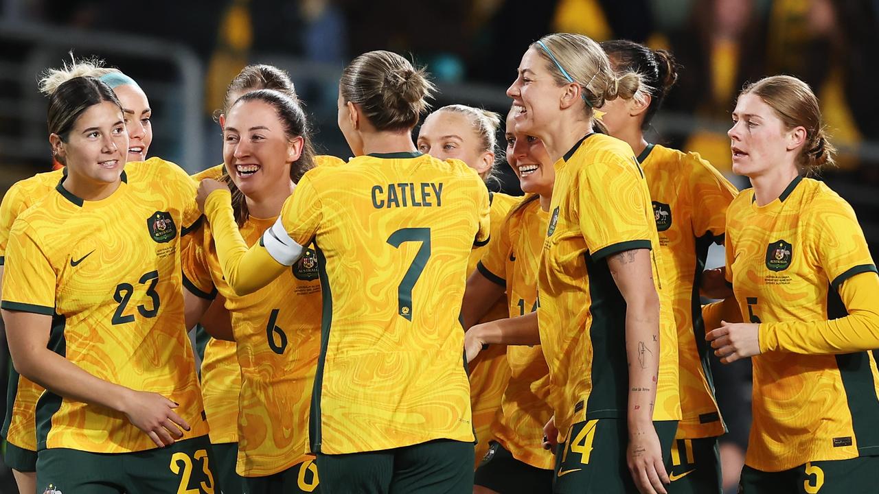 The Matildas play Canada in their last game before the Olympics. (Photo by Matt King/Getty Images)