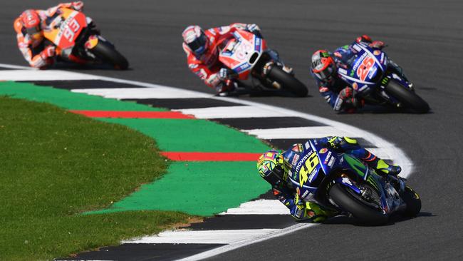 Valentino Rossi in action during the British Grand Prix.