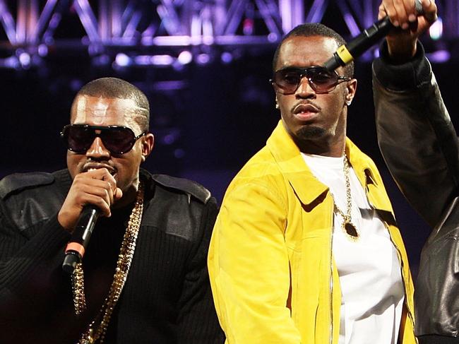 Kanye West and Diddy have remained on good terms despite the controversy. Picture: Getty Images