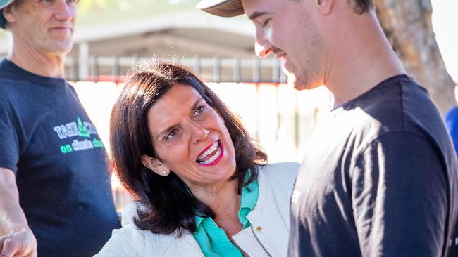 Independent candidate for Flinders Julia Banks campaigns in Mornington. Picture: Mark Stewart