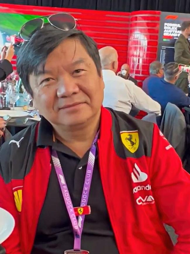 Huynh pictured at the Australian F1 Grand Prix in Melbourne in 2023. Picture: Instagram