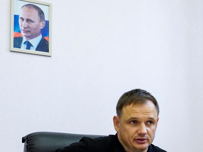 Kirill Stremousov, deputy head of the Russian-backed Kherson administration, pictured in his office last July. Picture: Stringer / AFP