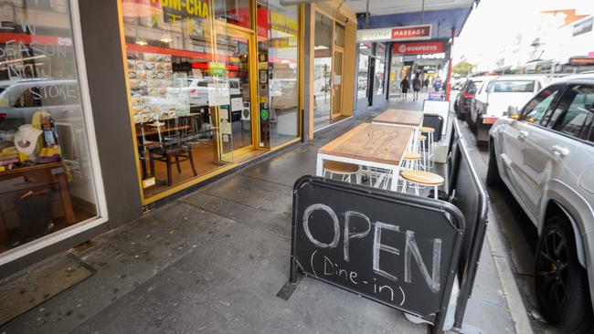 The shops and cafes along Chapel St are empty. Picture: Jay Town