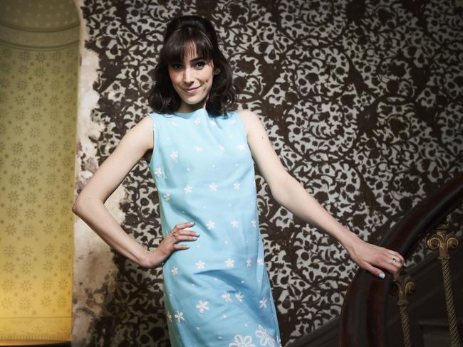 Geraldine Hakewill takes a step back to the 1960s in her new role as Peregrine Fisher in Miss Fisher's Modern Murder Mysteries.