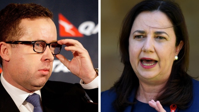 Alan Joyce and Annastacia Palaszczuk