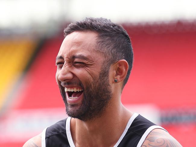 Benji Marshall at a Wests Tigers interview session at Concord Oval. Picture. Phil Hillyard