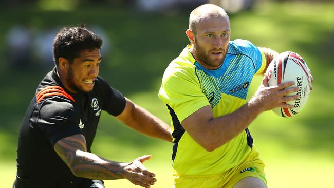 James Stannard during a practice match before the incident. Picture: Getty Images