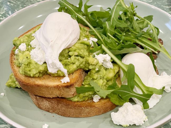 The smashed avo at GInger's, in Goodwood . Picture: Dianne Mattsson