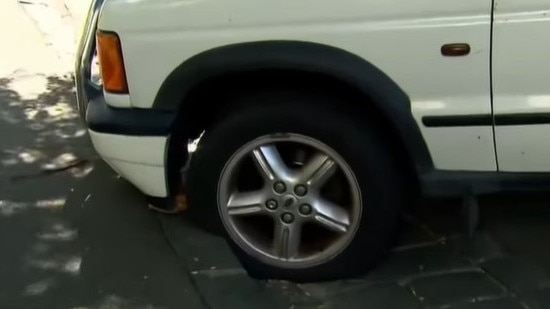 A Richmond man who allegedly slashed the tyres of more than 60 cars, including a police car, has been charged by police. Picture: Supplied