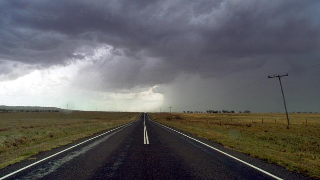 The woman was found inside a car on the Warrego Highway at Mitchell. Picture: David Martinelli