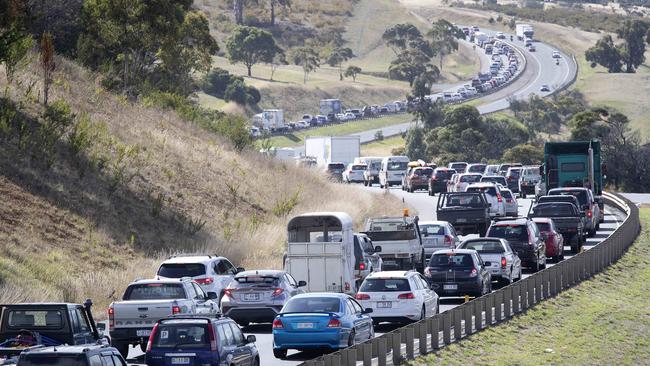 Brooker Highway at Austins Ferry looking towards Granton. Picture: Chris Kidd