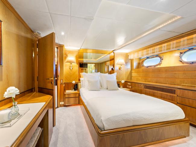 A bedroom aboard Mistress.