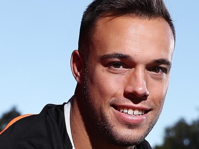 HOLD DO NOT USE WITHOUT PERMISSION FROM DAILY TELEGRAPH SPORT EDITOR ADAM MOBBS - Luke Brooks of the Wests Tigers NRL team poses for a portrait at Concord Oval, Sydney. Picture: Brett Costello