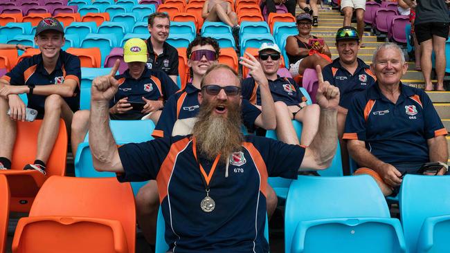 Group of NTFL umpires at the NTFL grand final. Picture PEMA TAMANG Pakhrin