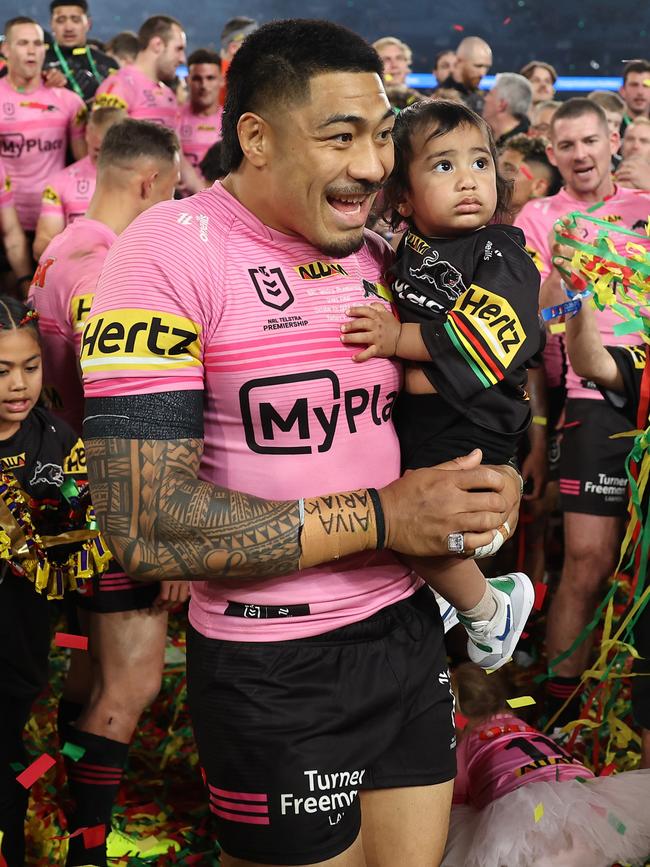 Moses Leota and Penrith’s forwards dominated, particularly in the second half. (Photo by Cameron Spencer/Getty Images)