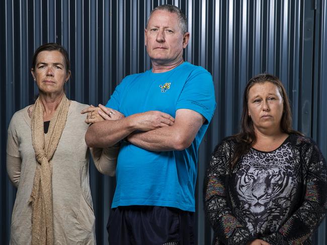 Gympie locals Elenka Parker, Steve and Dee who are all looking for work at a time where employment opportunities are extremely tough due to the effect of Covid-19. Photo Lachie Millard