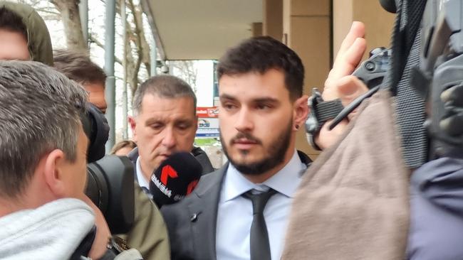 Agelopoulos walked free to appeal his three-month jail sentence in a higher court. Picture: NCA NewsWire:/ Liam Beatty