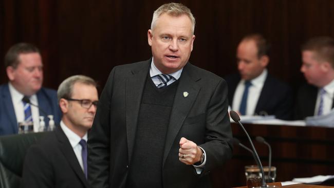 Premier Jeremy Rockliff during question time in the Tasmanian parliament. Picture: Nikki Davis-Jones