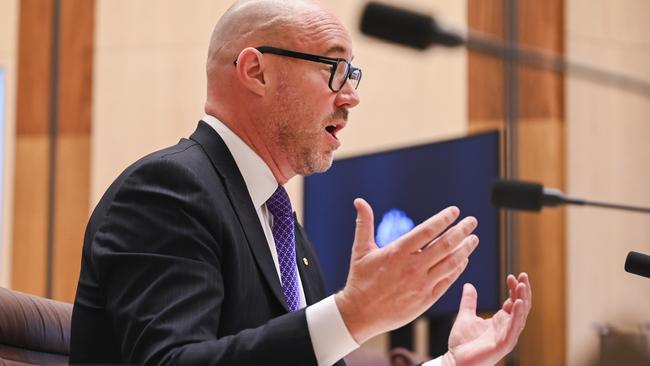 Former PwC boss Luke Sayers fronts a Senate inquiry. Picture: Martin Ollman