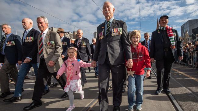 Melbourne’s 2020 Anzac Day march and service have been cancelled. Picture: Jason Edwards