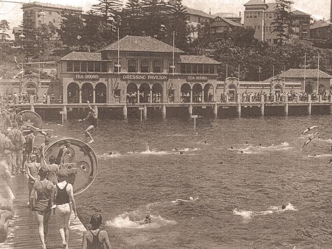 Manly Pool and the Dressing Pavillion in the 1930s. Picture: State Library of NSW.