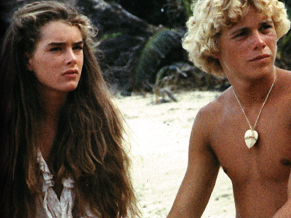 Actors Brooke Shields and Christopher Atkins in 1980 film Blue Lagoon.