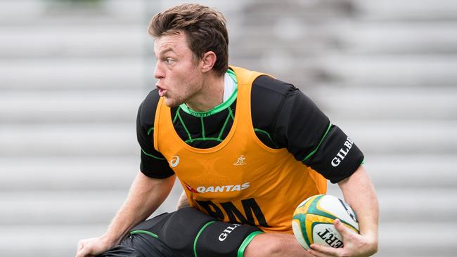 Wallaby Jack Dempsey trains in Brisbane ahead of the Test against Italy. Picture: Stuart Walmsley
