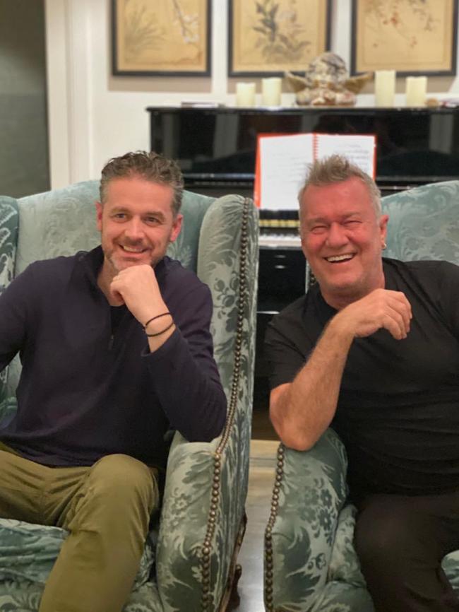 Jock with good mate Jimmy Barnes. Picture: Jimmy Barnes/Facebook