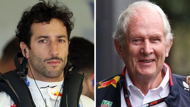 Helmut Marko and Daniel Ricciardo.