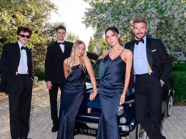 Victoria Beckham posted several photos of the family to celebrate husband David’s birthday, all without Brooklyn. Picture: Instagram