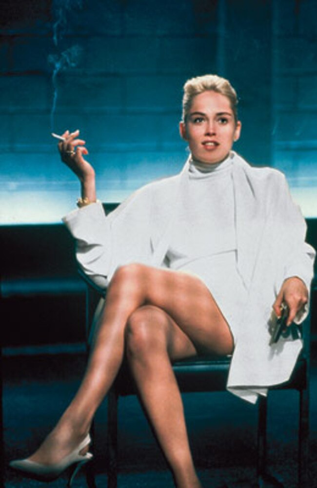 Actor Sharon Stone in scene from film “Basic Instinct”. /Films/Titles/Basic/Instinct