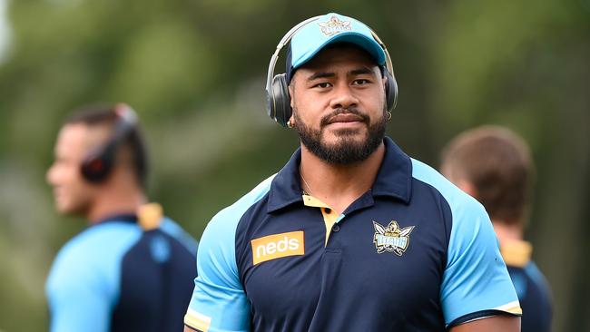 LISMORE, AUSTRALIA - FEBRUARY 27: Greg Marzhew of the Titans looks on prior to the NRL Trial Match between the Gold Coast Titans and the New Zealand Warriors at Oaks Oval on February 27, 2021 in Lismore, Australia. (Photo by Matt Roberts/Getty Images)