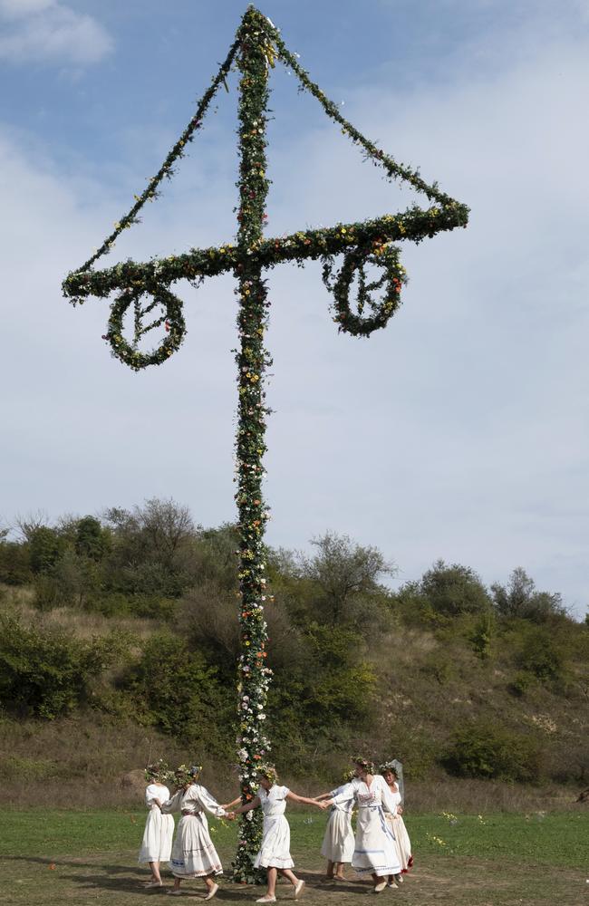 How’d they even make maypole dancing look sinister? Picture: AP