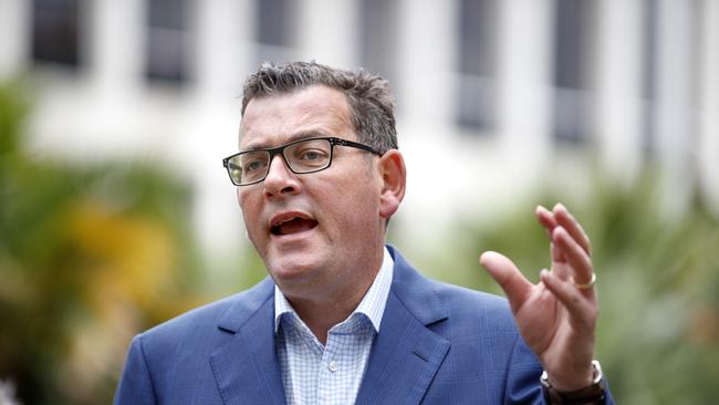 Victorian Premier Daniel Andrews has made several announcement, loosening border restrictions to residents in Sydney and Brisbane. Picture: NCA NewsWire / David Geraghty