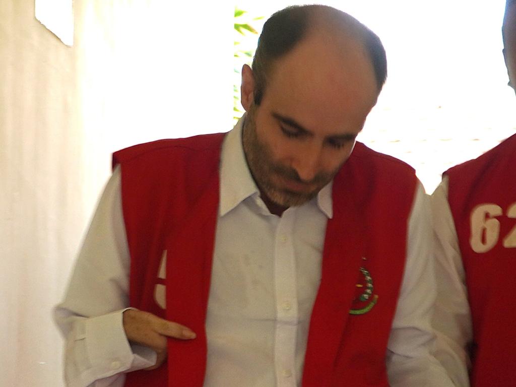 Dustin Linklater at Banyuwangi District Court in East Java, Indonesia.