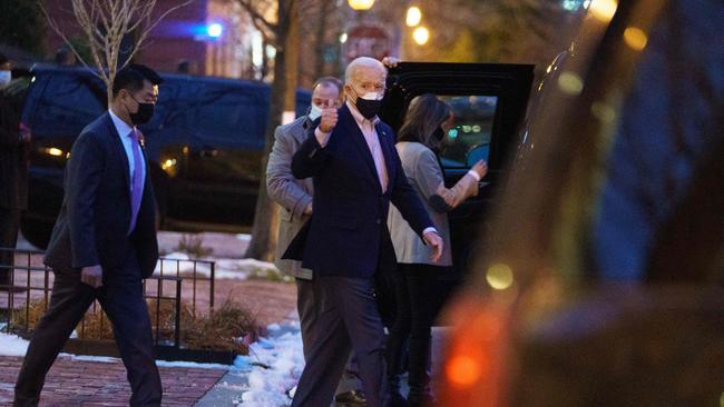 US President Joe Biden after visiting Holy Trinity Church in the Georgetown neighbourhood of Washington on Sunday. Picture: AFP