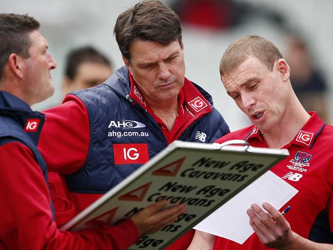 Melbourne v Kangaroos Paul Roos & Simon Goodwin Picture:Wayne Ludbey