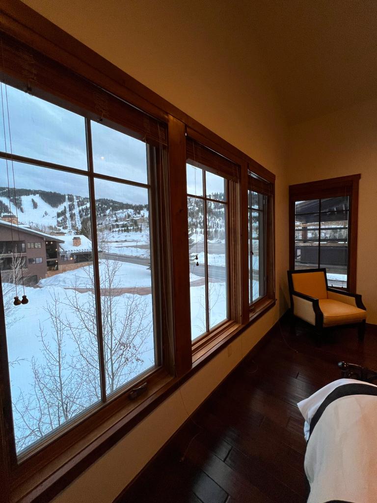 Views from a room at Silver Baron Lodge, which offers complimentary après-ski, among other things. Picture: Chantelle Francis