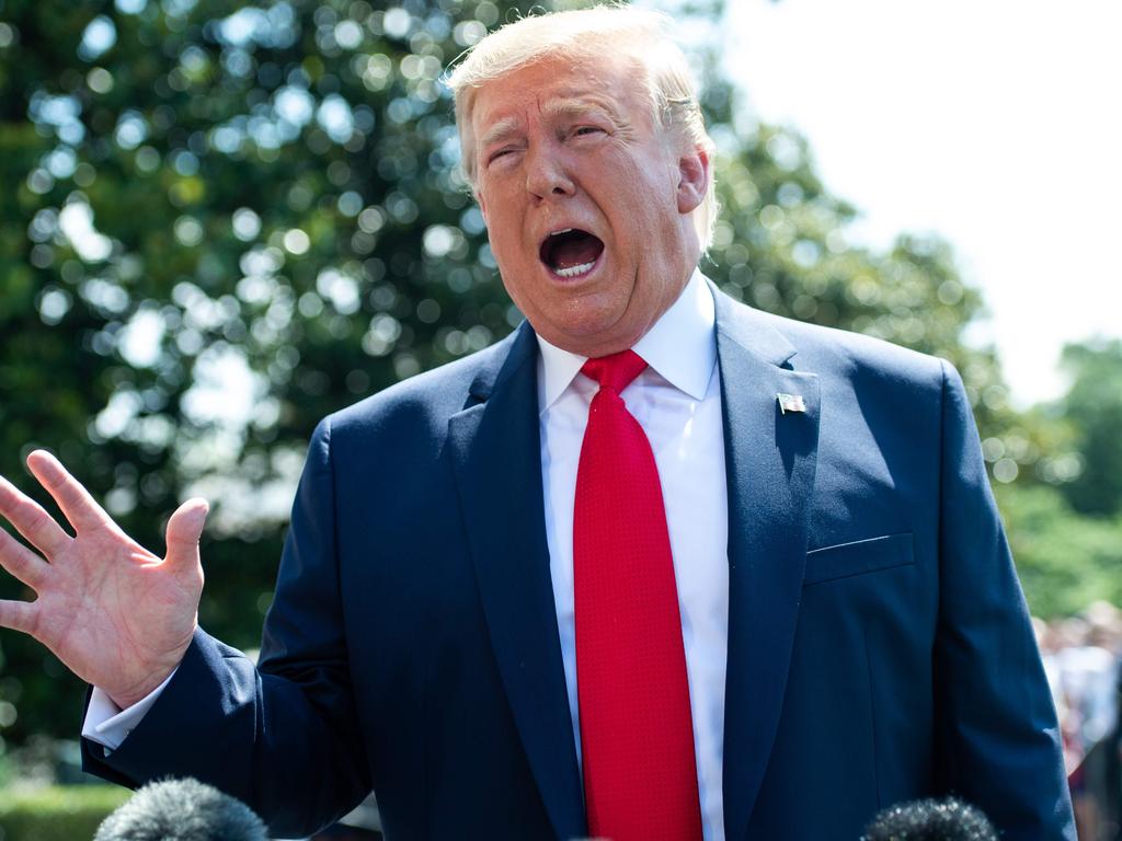 President Donald Trump warned sanctions against Iran would soon be "increased substantially" after Tehran said it had exceeded a limit on enriched uranium reserves under a 2015 nuclear deal abandoned by Washington. Picture: SAUL LOEB / AFP.