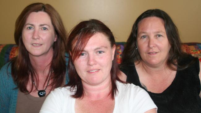 Annette Steward’s daughter Jacinta Steward, centre, with Annette’s sisters (L-R) Gillian and Jannette.