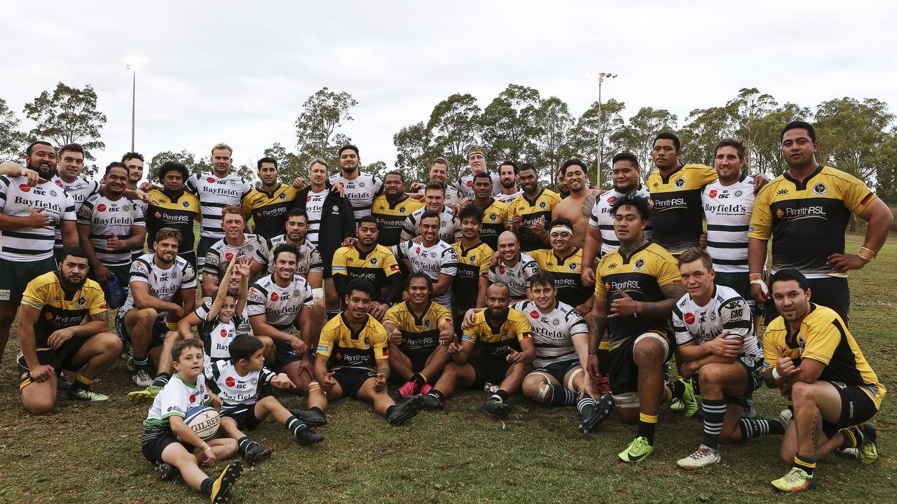 Penrith and Warringah players after their match at Nepean Rugby Park on Saturday, April 28, 2018.