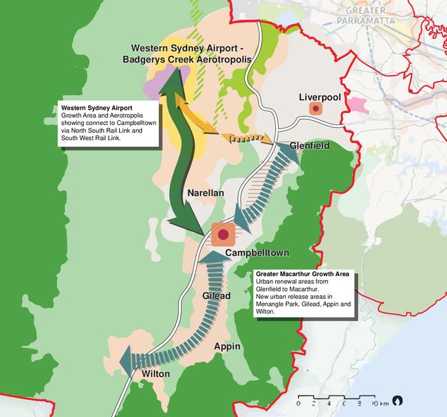 The Department of Planning vision of growth in the Macarthur region.