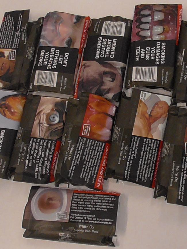 Tobacco confiscated at Geoffrey Pearce Correctional Centre in Windsor by Corrective Services staff. Picture: Corrective Services NSW