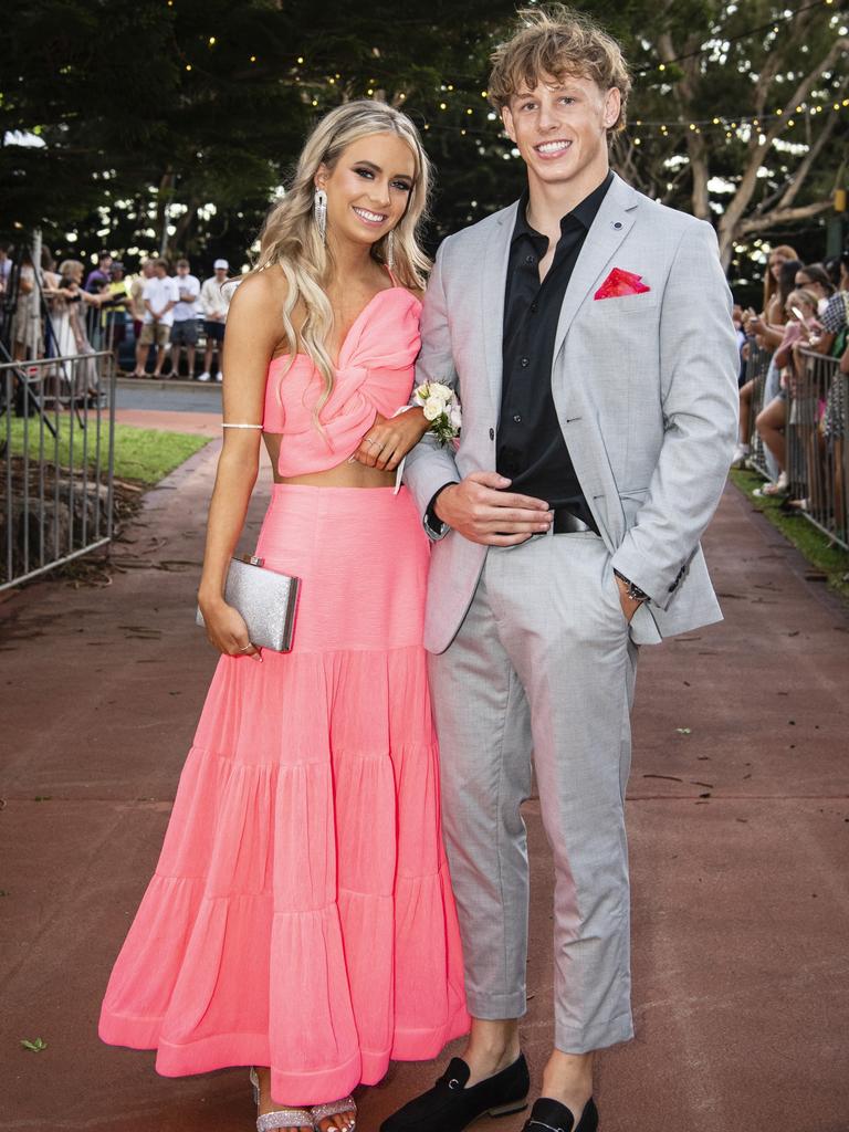 Lucas Paynter and partner Maddy MacDonald at St Mary's College formal at Picnic Point, Friday, March 24, 2023. Picture: Kevin Farmer