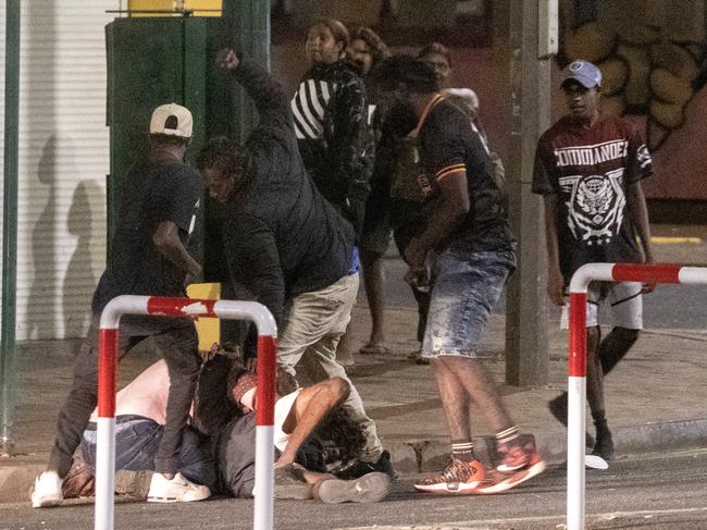 28-04-2023 - Violence in the early hours of Saturday morning in Alice Springs. Picture: Liam Mendes / The Australian