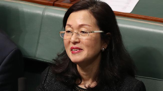 Gladys Liu during Question Time in the House of Representatives Chamber at Parliament House in Canberra. Picture: Kym Smith