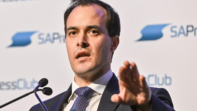 Opposition Leader Vincent Tarzia speaks at the SA Press Club leaders' debate. Picture: Brenton Edwards