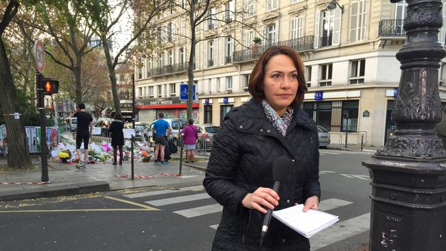 Lisa Millar reporting on the terror attacks in Paris in 2015.