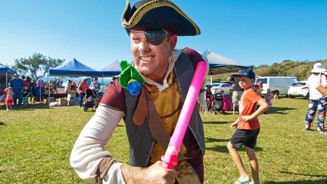 Captain Andrew Smiley Smith always kept the kids laughing at local events.. Picture: Rob Wright